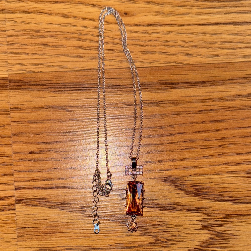 Beautiful Silver and Amber Necklace